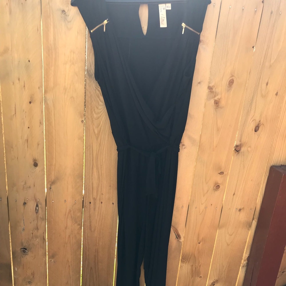 Black jumpsuit with Gold Detail